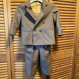 Reniew White Glencheck Light Brown, Blue, Pink & Gold Double-breasted Suit